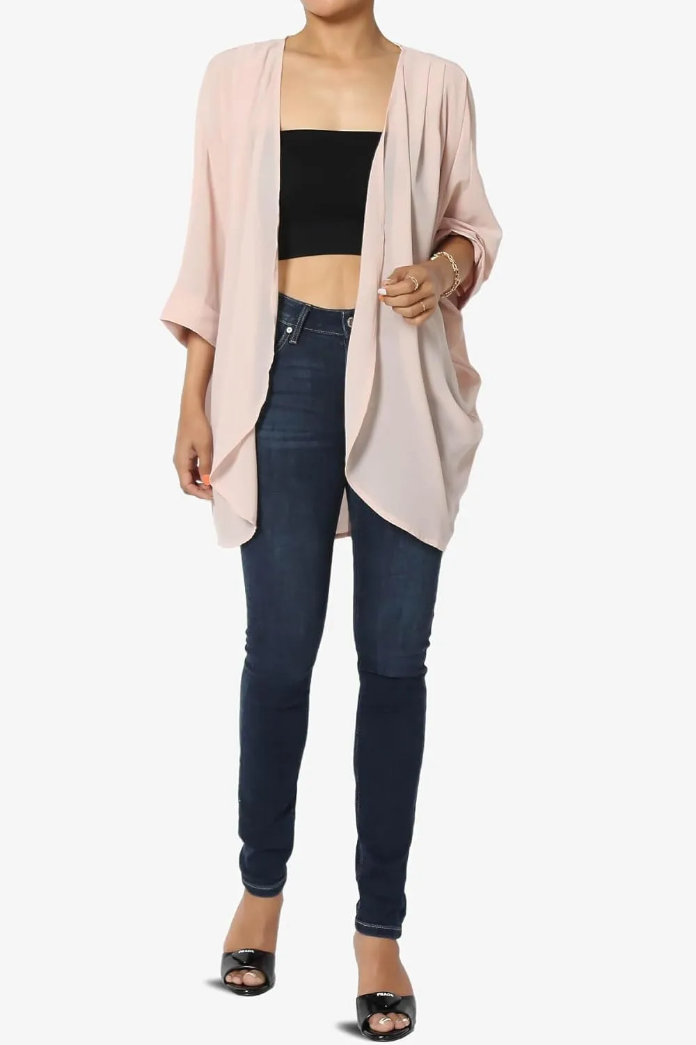 TheMogan Clara Ripped Distressed Destroyed Washed Knee High Rise Skinny Jeans