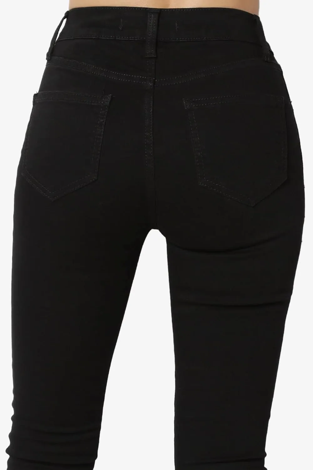 TheMogan Clara Ripped Distressed Destroyed Washed Knee High Rise Skinny Jeans