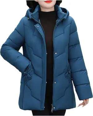 Thicken Puffer Jackets for Women Winter Warm Quilted Down Jackets Fashion Windproof Padded Coats Parka with Pockets