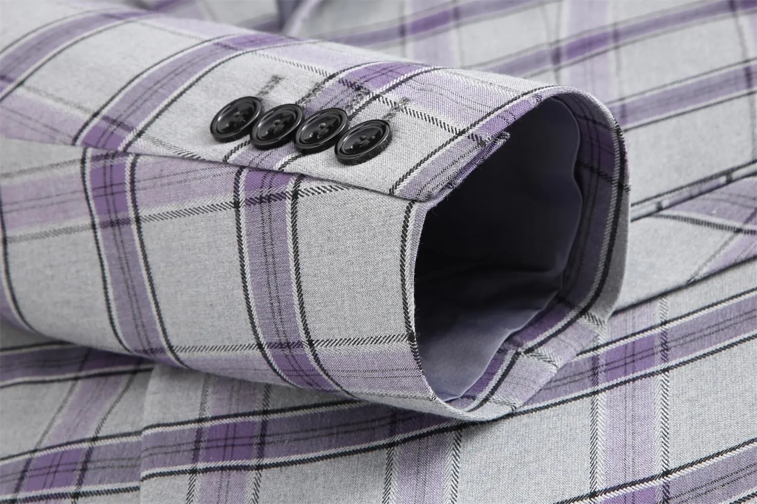 UNINUKOO Men's Blazer Plaid Sport Coat Casual Lightweight Checkered Suit Jacket Summer Jacket Men