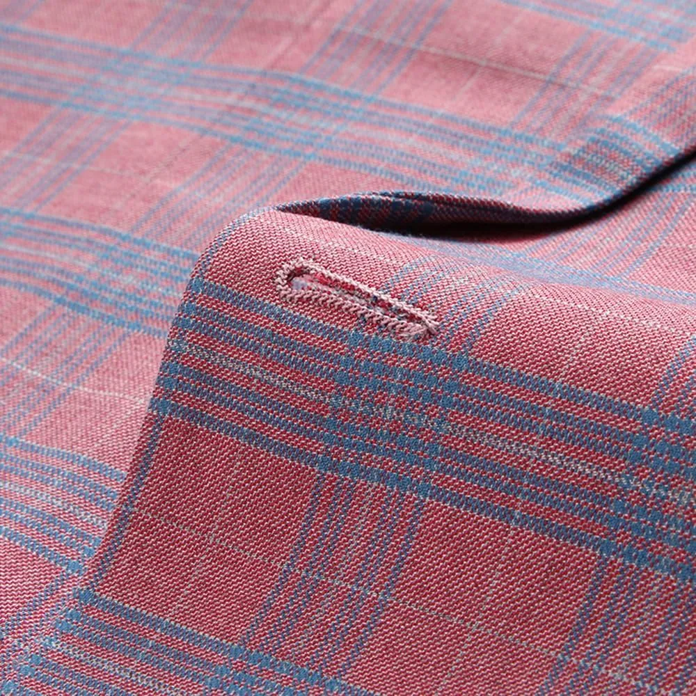 UNINUKOO Men's Blazer Plaid Sport Coat Casual Lightweight Checkered Suit Jacket Summer Jacket Men