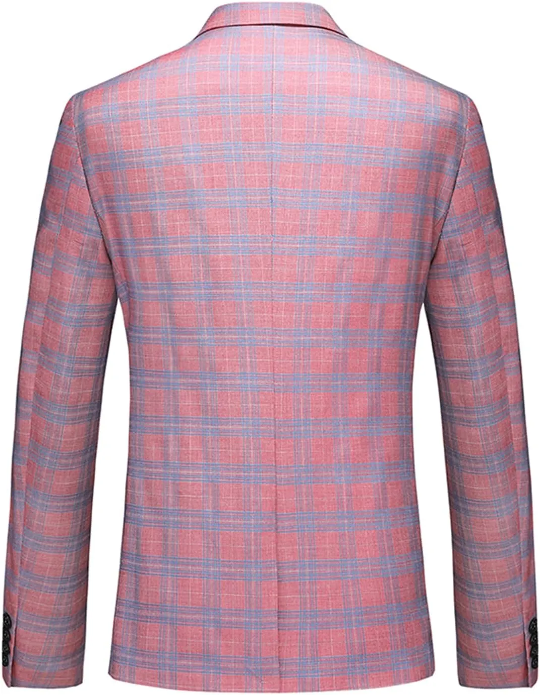 UNINUKOO Men's Blazer Plaid Sport Coat Casual Lightweight Checkered Suit Jacket Summer Jacket Men