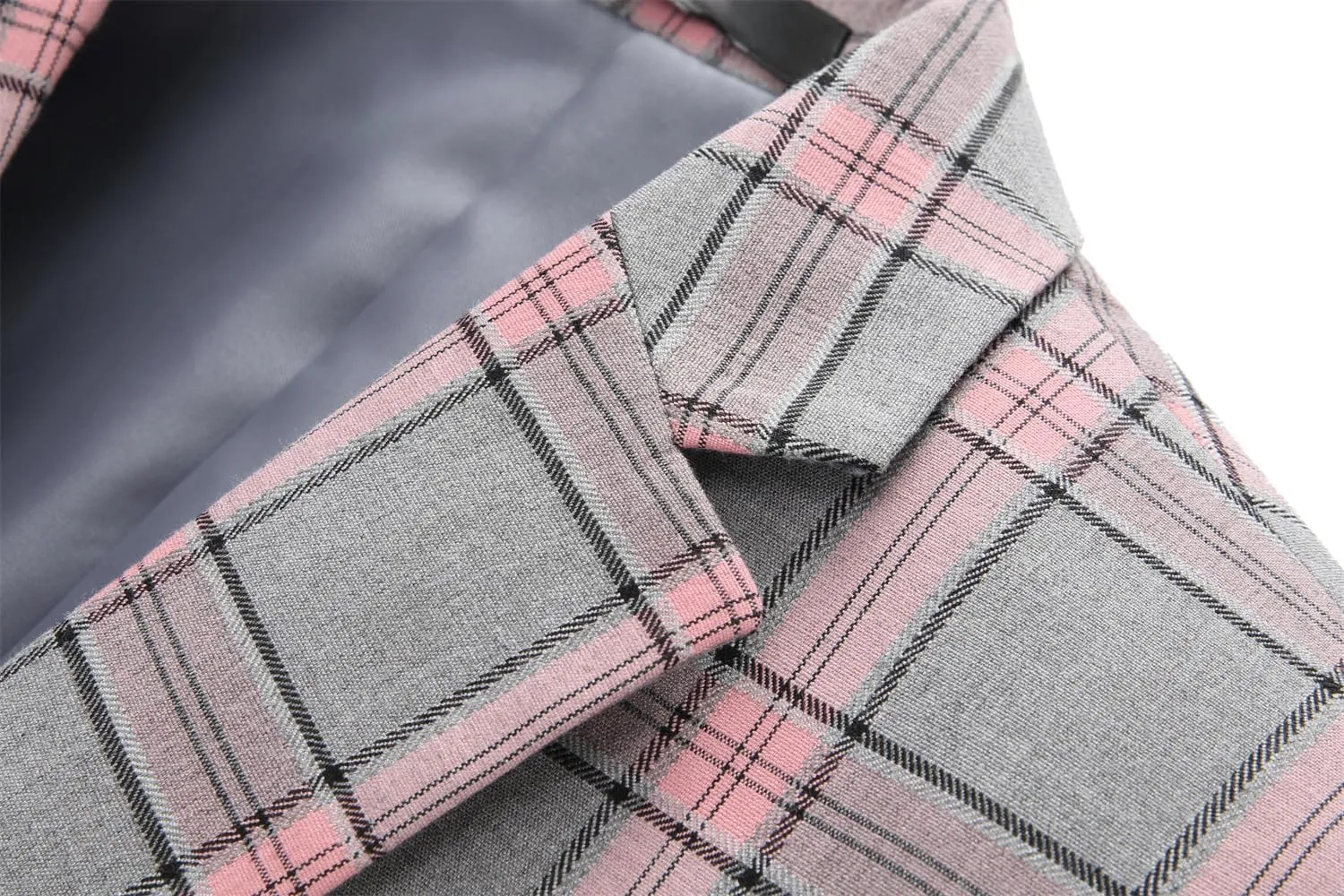 UNINUKOO Men's Blazer Plaid Sport Coat Casual Lightweight Checkered Suit Jacket Summer Jacket Men