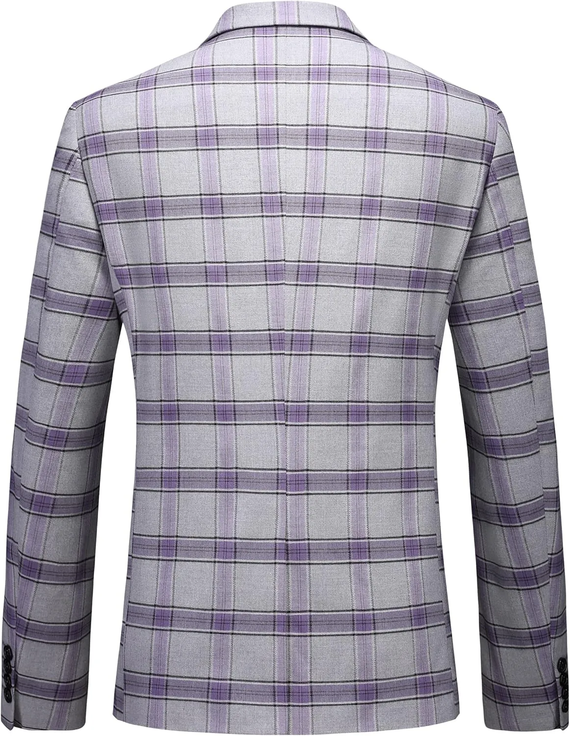 UNINUKOO Men's Blazer Plaid Sport Coat Casual Lightweight Checkered Suit Jacket Summer Jacket Men