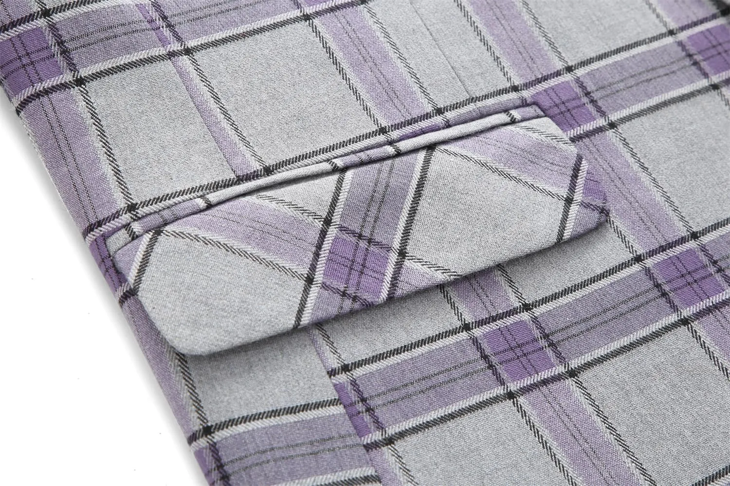 UNINUKOO Men's Blazer Plaid Sport Coat Casual Lightweight Checkered Suit Jacket Summer Jacket Men