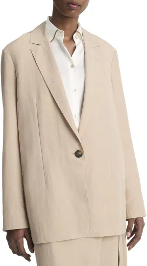 Vince Relaxed Textured Wool-Blend Blazer