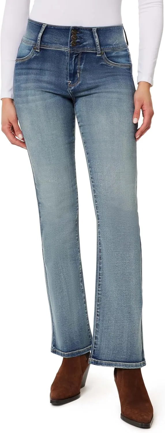 WallFlower Women's Sassy Bootcut High Rise Insta Soft Juniors Jeans