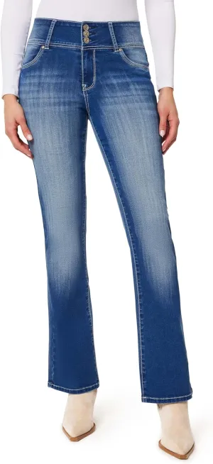 WallFlower Women's Sassy Bootcut High Rise Insta Soft Juniors Jeans