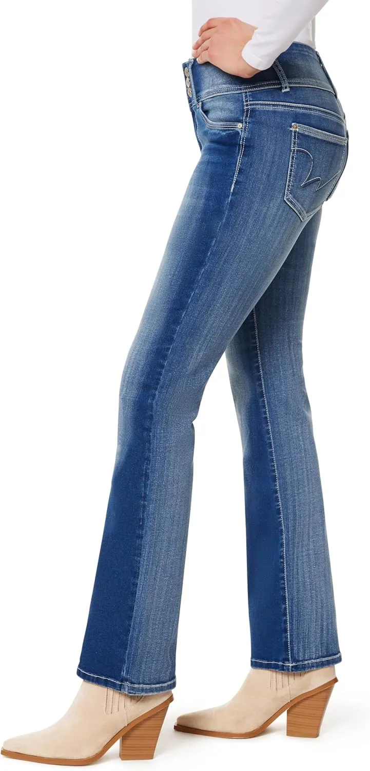 WallFlower Women's Sassy Bootcut High Rise Insta Soft Juniors Jeans
