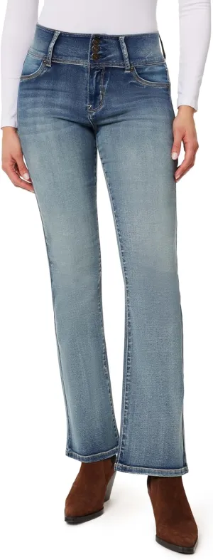 WallFlower Women's Sassy Bootcut High Rise Insta Soft Juniors Jeans