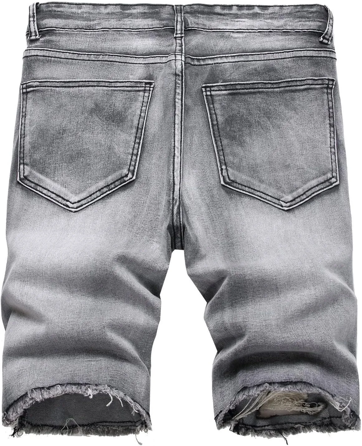 Washed Denim Shorts for Mens Casual Classic Fit Ripped Shorts Distressed Summer Jeans Shorts Workout Short Jeans Pants