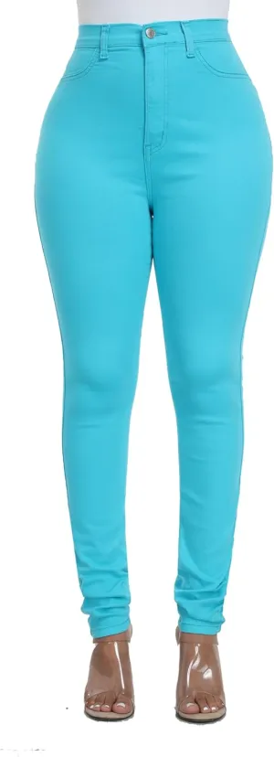 WAYRUNZ Women's Hight Waisted Stretch Skinny Jeans Denim Pants