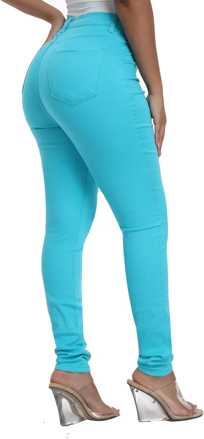 WAYRUNZ Women's Hight Waisted Stretch Skinny Jeans Denim Pants