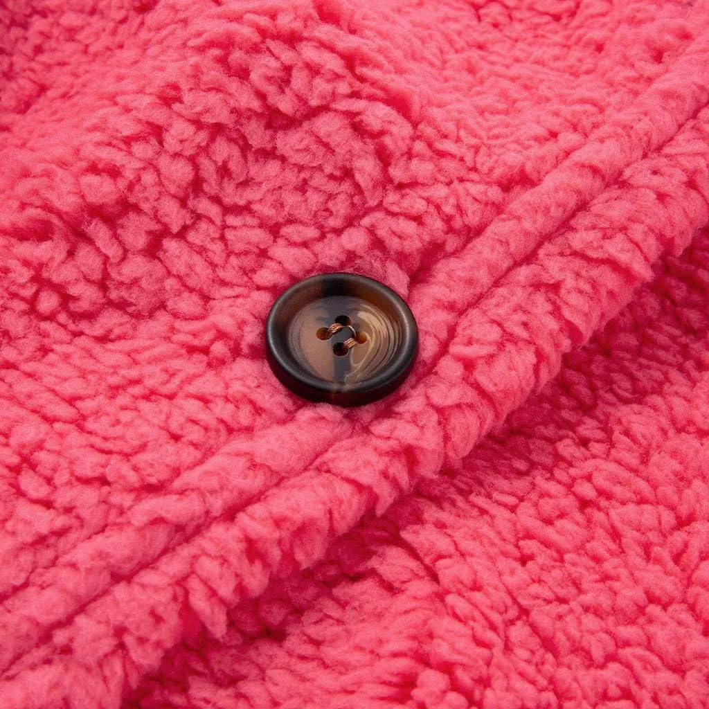 Women 2024 Winter Faux Fur Crop Coat Lapel Long Sleeve Fuzzy Fleece Outerwear Button Down Sherpa Jackets Fall Outfits