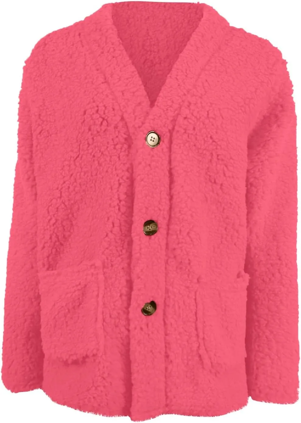 Women 2024 Winter Faux Fur Crop Coat Lapel Long Sleeve Fuzzy Fleece Outerwear Button Down Sherpa Jackets Fall Outfits