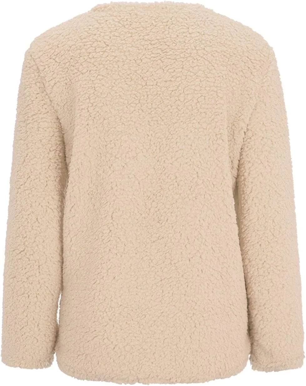 Women 2024 Winter Faux Fur Crop Coat Lapel Long Sleeve Fuzzy Fleece Outerwear Button Down Sherpa Jackets Fall Outfits