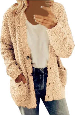 Women 2024 Winter Faux Fur Crop Coat Lapel Long Sleeve Fuzzy Fleece Outerwear Button Down Sherpa Jackets Fall Outfits