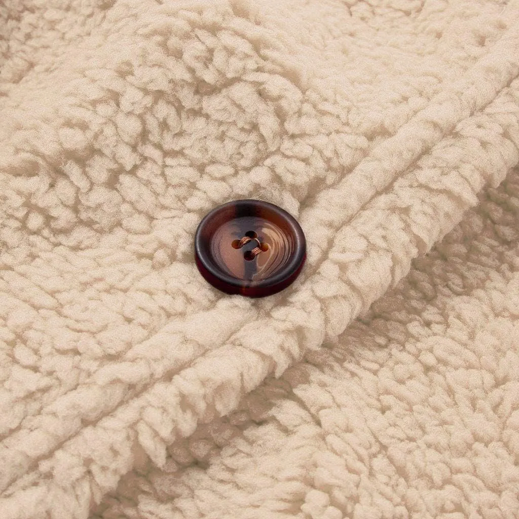 Women 2024 Winter Faux Fur Crop Coat Lapel Long Sleeve Fuzzy Fleece Outerwear Button Down Sherpa Jackets Fall Outfits