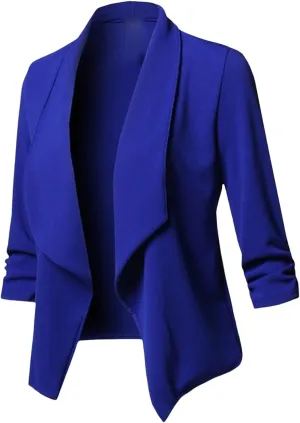 Women Blazers Business Casual Jackets Elegant Office Work Suit Jacket Fashion Long Sleeve Open Front Cardigan Coat Tops
