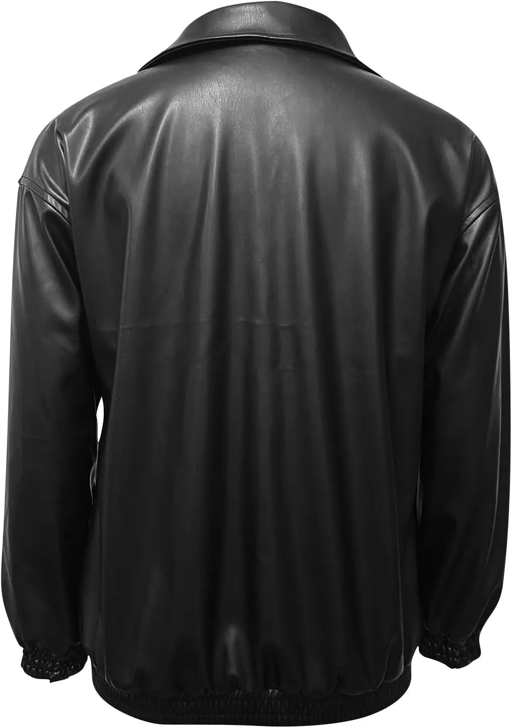 Women Fall Winter Leather Jacket Oversized Boyfriend Faux Leather Coats Zip Up Moto Biker Jacket PU Outerwear Tops