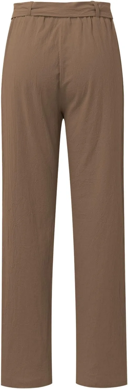 Women Linen Summer Baggy Palazzo Lounge Pants Low Waist Baggy Stretchy Plus Size Trousers Trendy