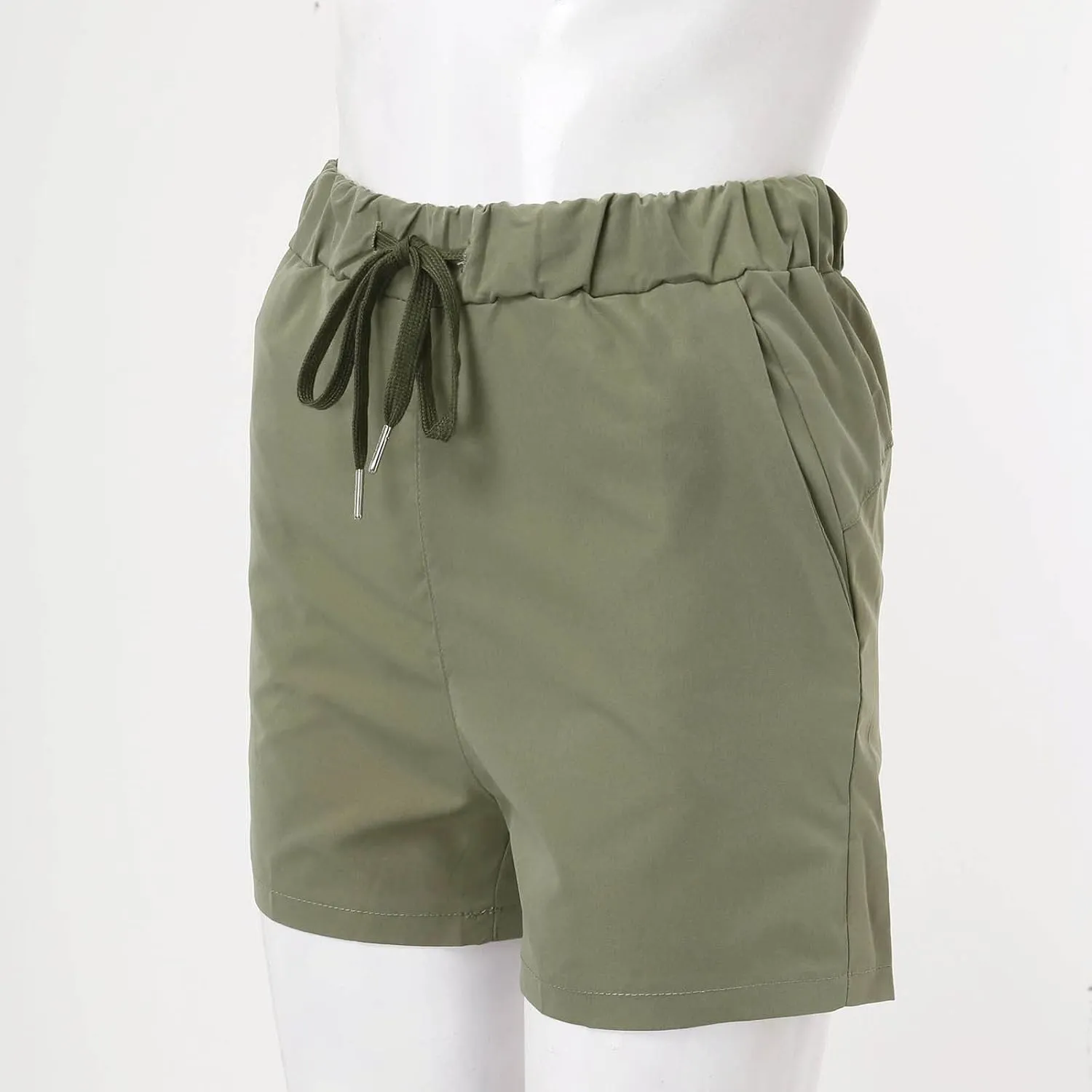 Women Summer Sporst Shorts Casual Drawstring Elastic Waisted Running Workout Shorts Lightweight Comfortable Shorts