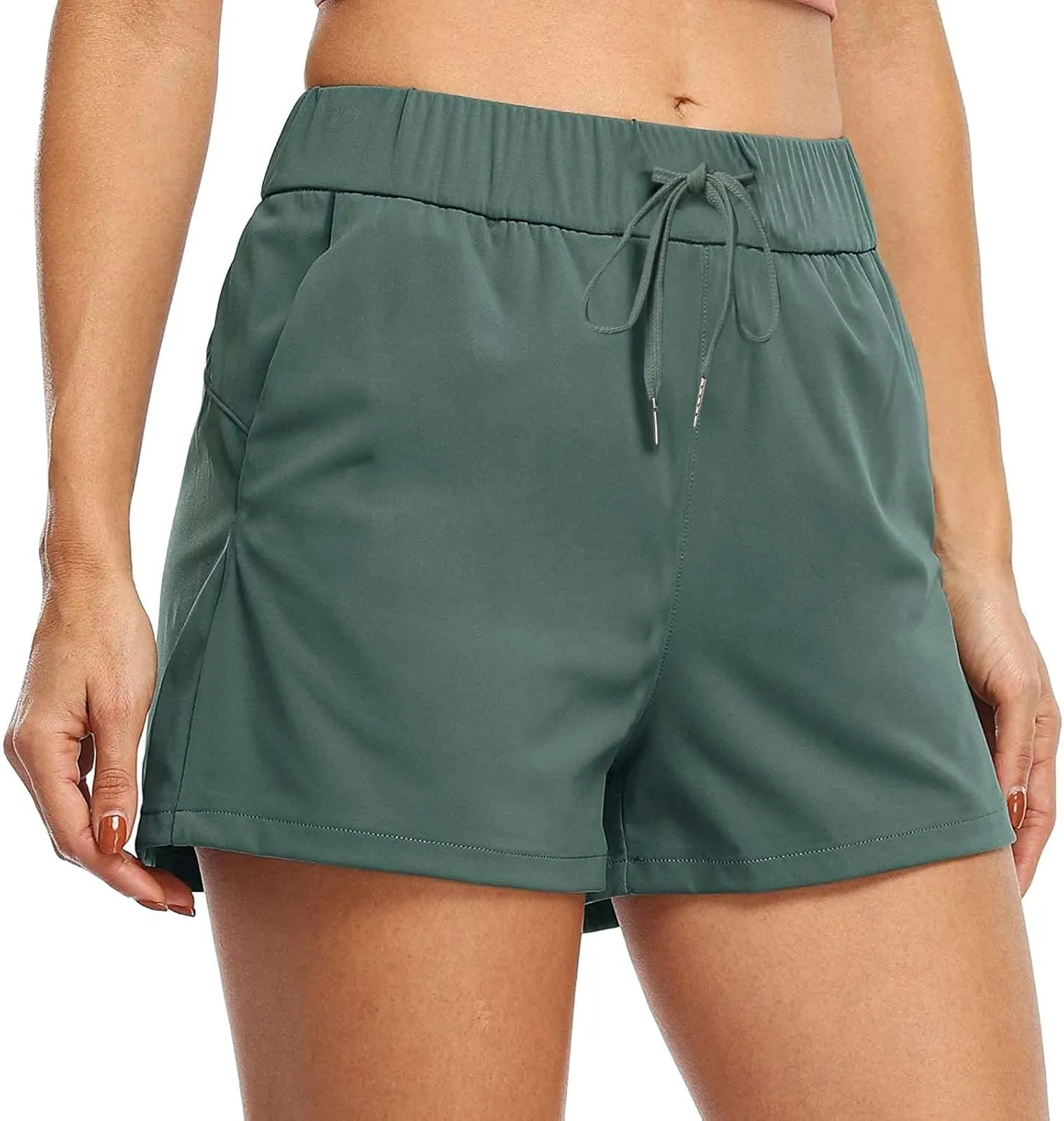 Women Summer Sporst Shorts Casual Drawstring Elastic Waisted Running Workout Shorts Lightweight Comfortable Shorts