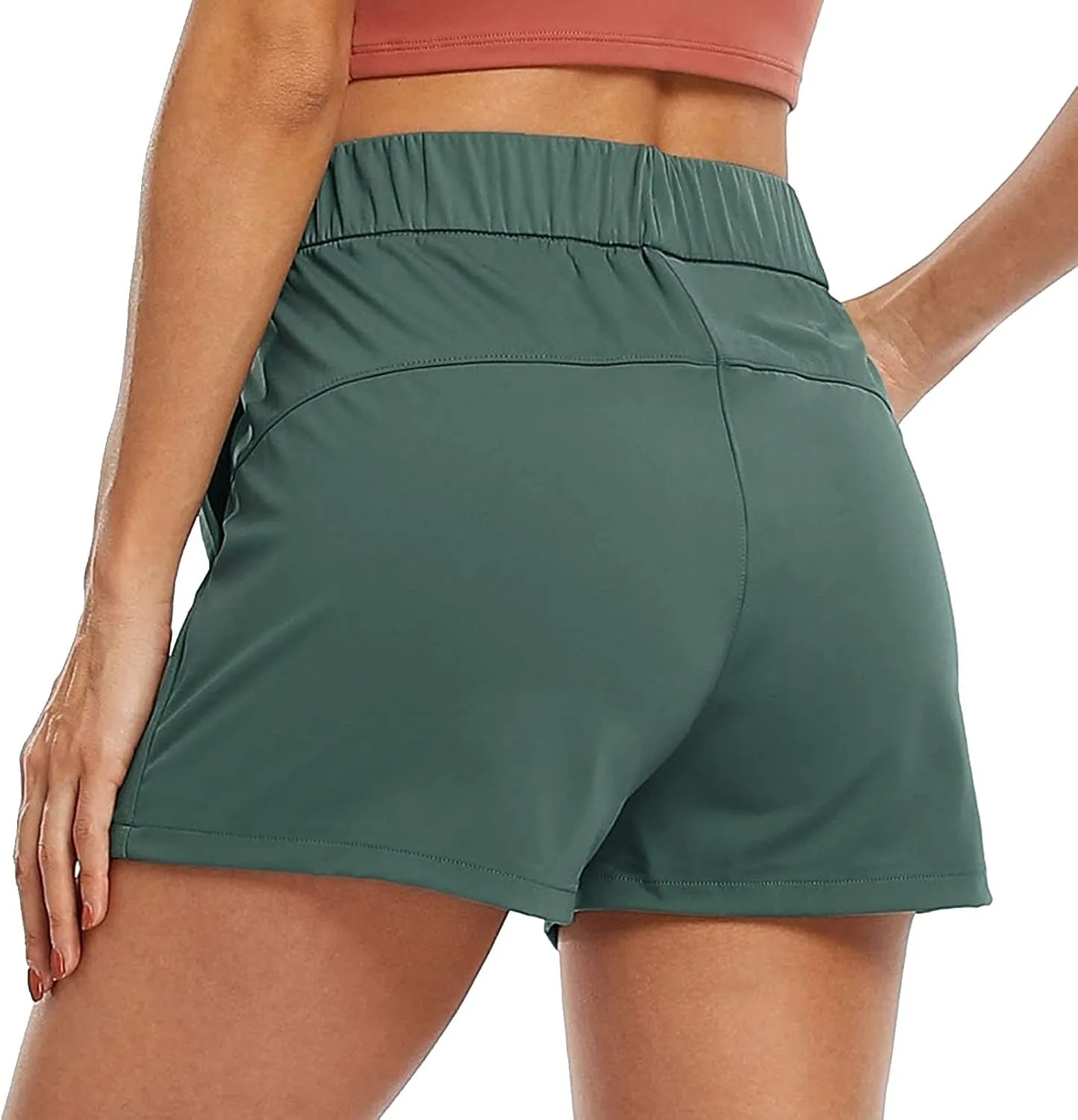 Women Summer Sporst Shorts Casual Drawstring Elastic Waisted Running Workout Shorts Lightweight Comfortable Shorts