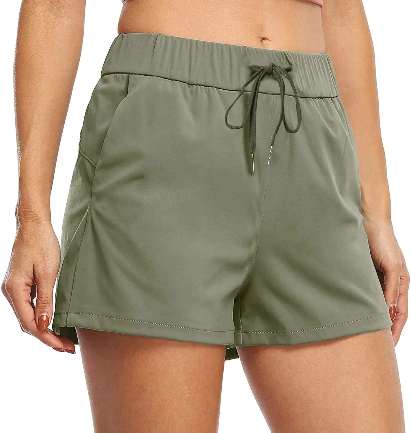Women Summer Sporst Shorts Casual Drawstring Elastic Waisted Running Workout Shorts Lightweight Comfortable Shorts