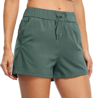 Women Summer Sporst Shorts Casual Drawstring Elastic Waisted Running Workout Shorts Lightweight Comfortable Shorts