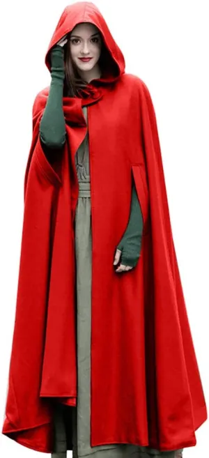 Women Trench Coat Cloak Hooded Long Open Front Cape Coats Poncho Batwing Poncho Cardigan TRENDINAO