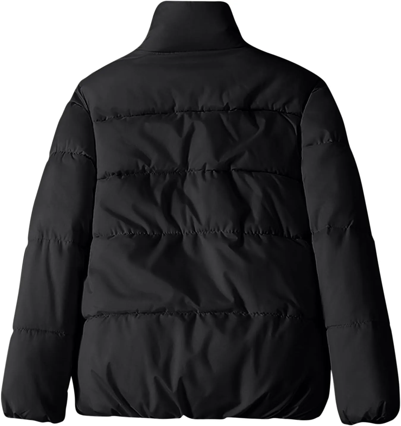 Womens 2024 Puffer Jacket Long Sleeve Full Zip Down Coats with Pockets Baggy Quilted Lightweight Jackets Winter Coats