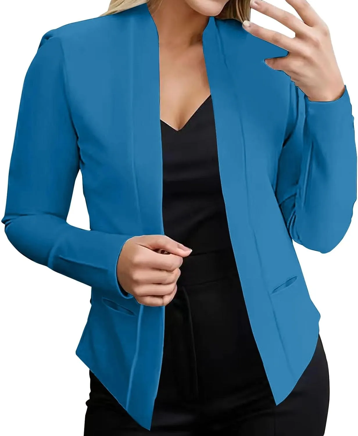 Women's Blazers & Suit Jackets Causal Ladies Top Long Sleeve Causal Fancy Jackets Pluse Size Herringbone Coat