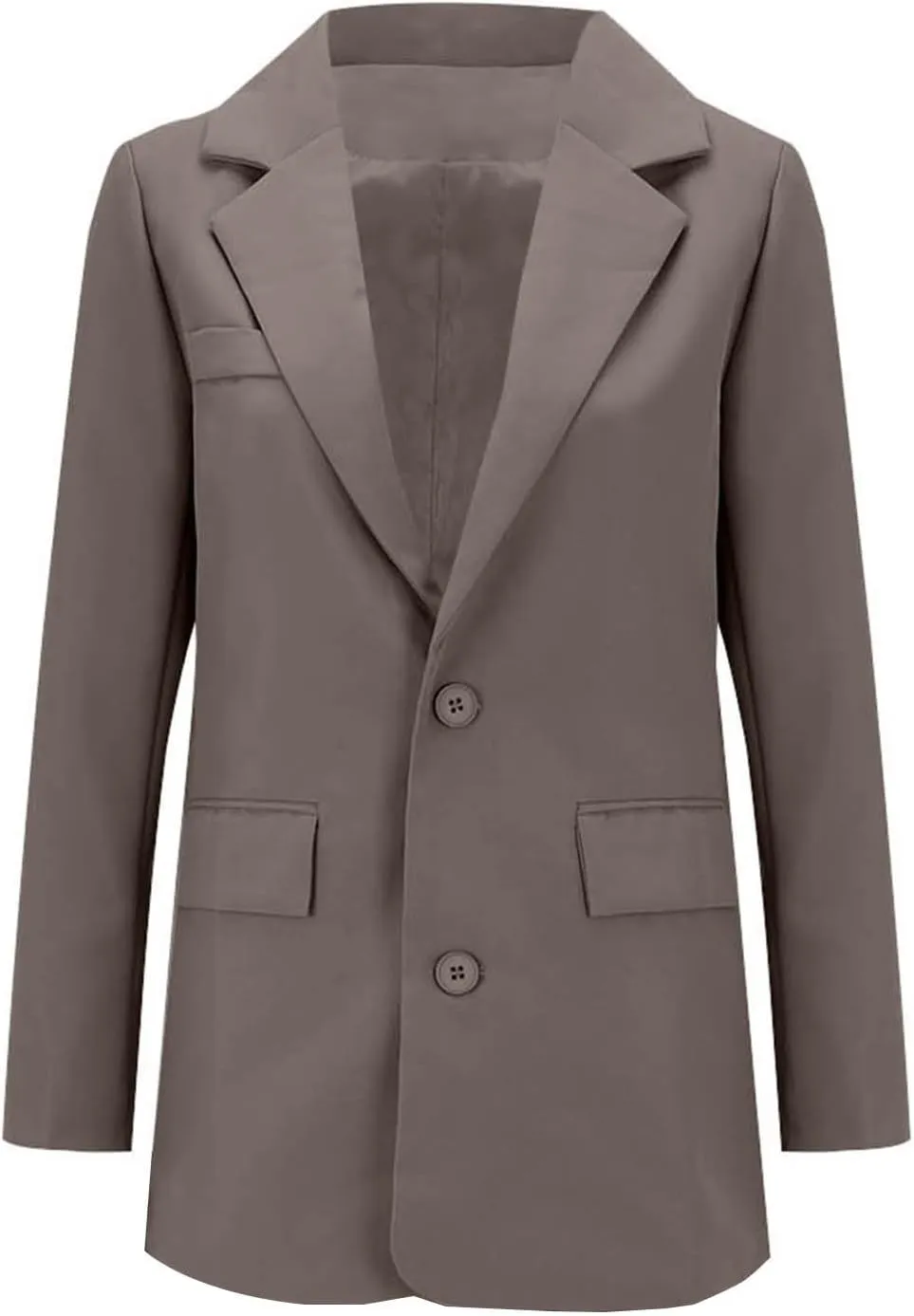Women's Blazers & Suit Jackets Work Womens Top Buttonn Causal Lightweight Coat Fit It With Pockets Cardigan