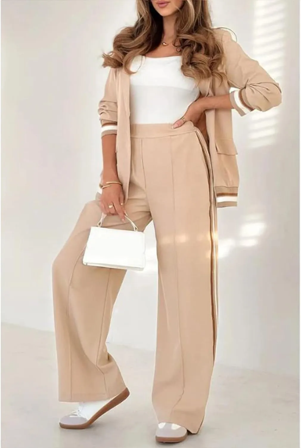 Women's Business Blazer Pant Suit Set for Work Office Two Piece Sets Pants Suits Professional Blazer Pantsuits Set