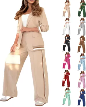 Women's Business Blazer Pant Suit Set for Work Office Two Piece Sets Pants Suits Professional Blazer Pantsuits Set
