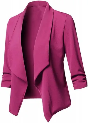 Women's Business Casual Blazers Lightweight Office Jacket Plus Size Open Front Blazer Cropped Blazer Dressy Jackets
