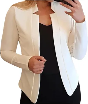 Women's Business Casual Blazers Lightweight Office Jacket Plus Size Open Front Blazer Cropped Blazer Dressy Jackets