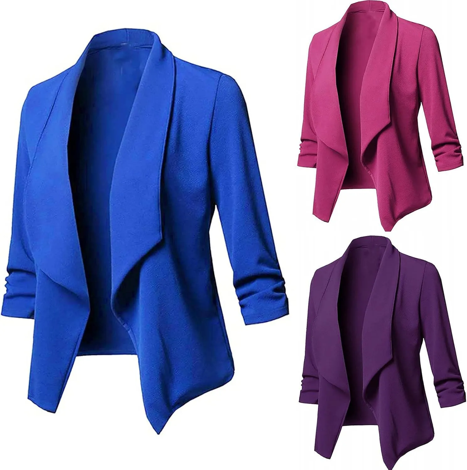 Women's Business Casual Blazers Lightweight Office Jacket Plus Size Open Front Blazer Cropped Blazer Dressy Jackets