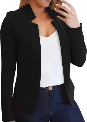 Women's Business Casual Blazers Lightweight Office Jacket Plus Size Open Front Blazer Cropped Blazer Dressy Jackets
