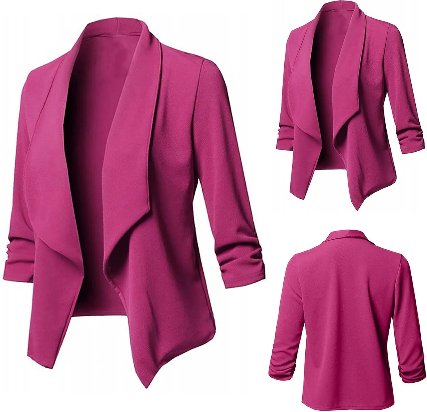 Women's Business Casual Blazers Lightweight Office Jacket Plus Size Open Front Blazer Cropped Blazer Dressy Jackets