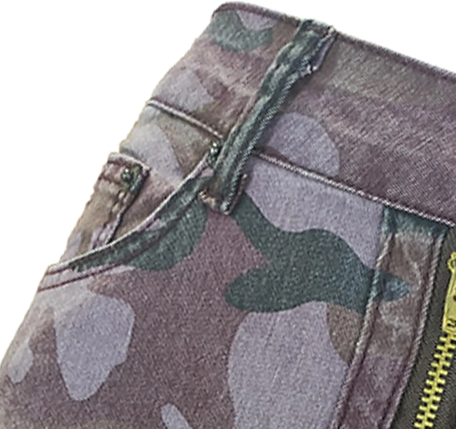 Womens Camo Jean Shorts High Waisted Butt Lift Skinny Stretch Casual Army Fatigue Bermuda Denim Shorts with Pocket