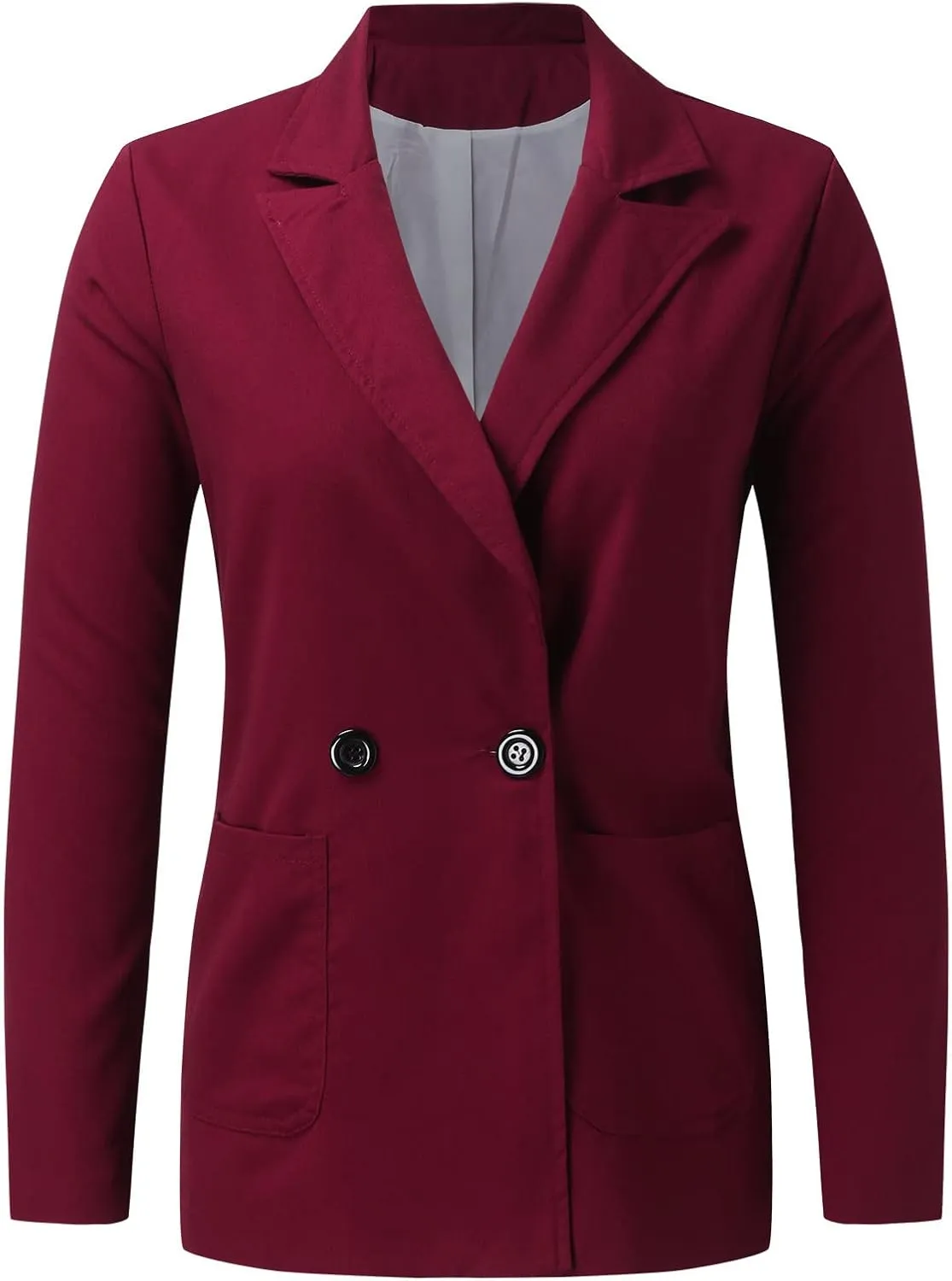 Womens Casual Blazers Open Front,Outwear Jacket Suit Work Lady Solid Elegant Office Button Blazers for Women Business