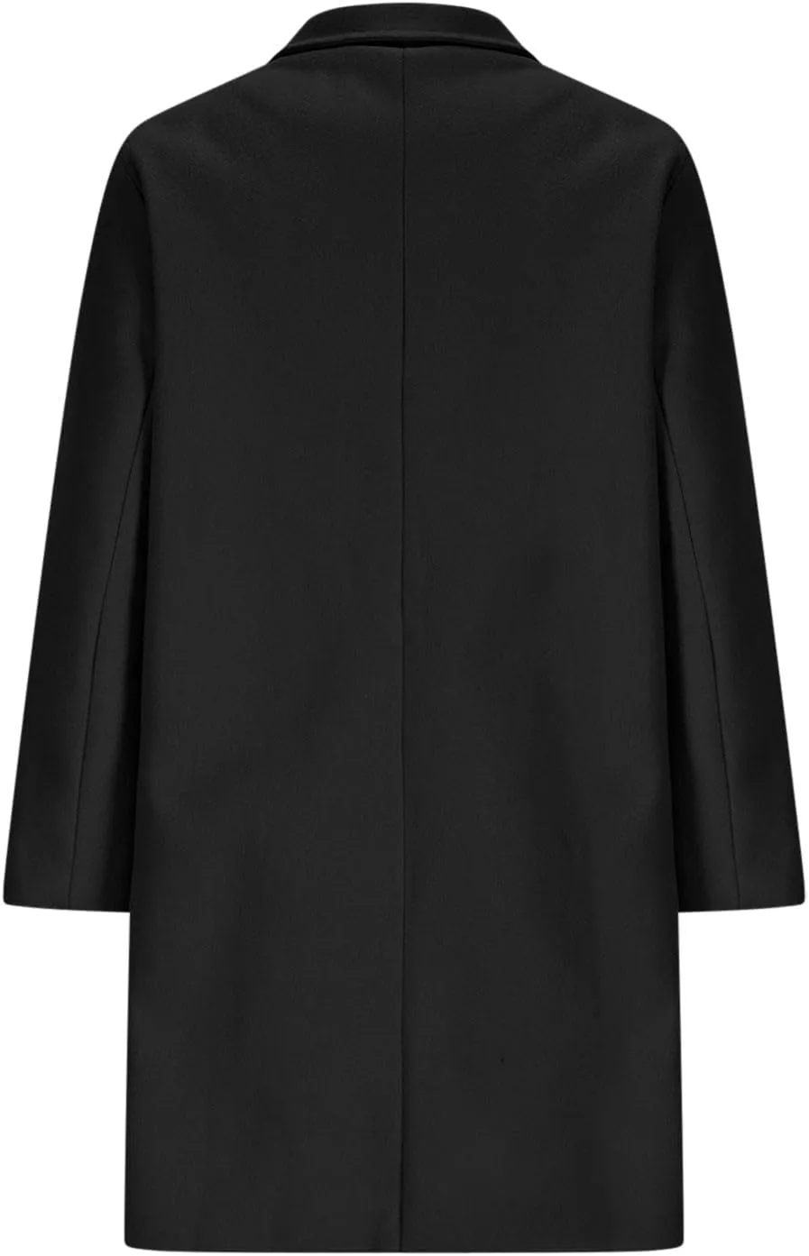 Women's Classic Open Front Casual Jacket Coat, Winter Wool Blend Over Pea Coats Long Sleeve Zip Up Comfy Outerwear