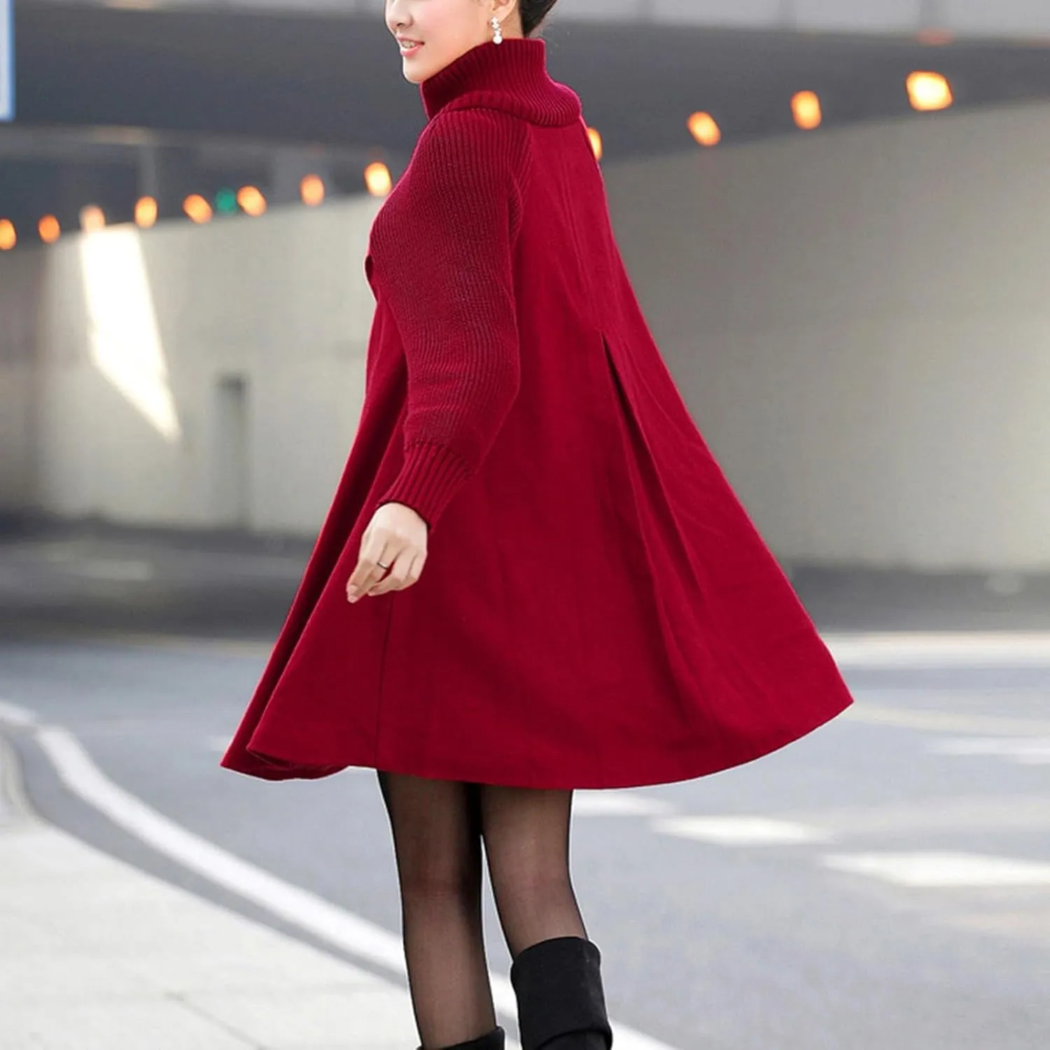 Women's Fall Coats 2025 Coats Double Breasted Slim Long Trench Coat With Belt Warm Winter Overcoat, M-2XL