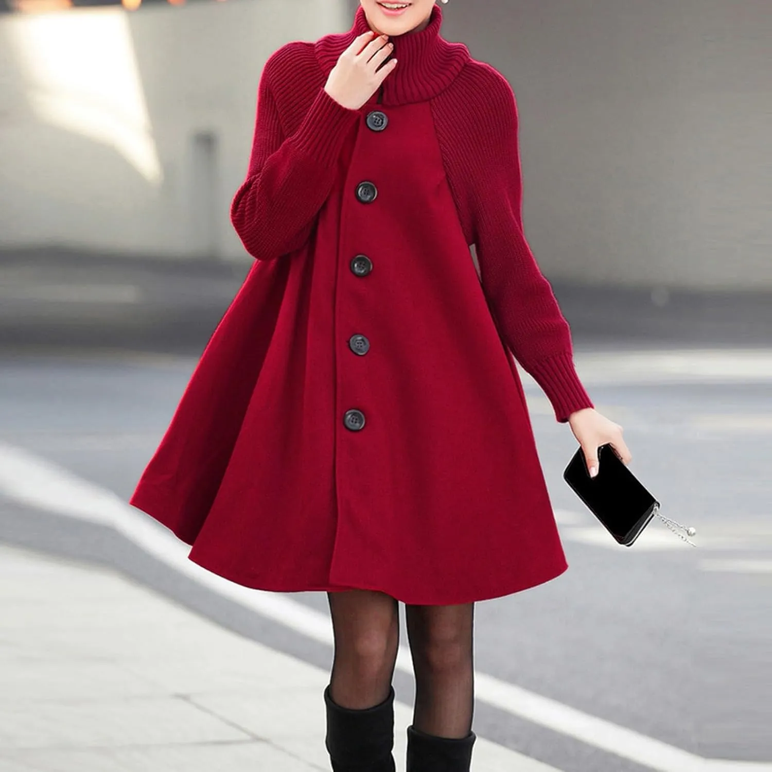Women's Fall Coats 2025 Coats Double Breasted Slim Long Trench Coat With Belt Warm Winter Overcoat, M-2XL