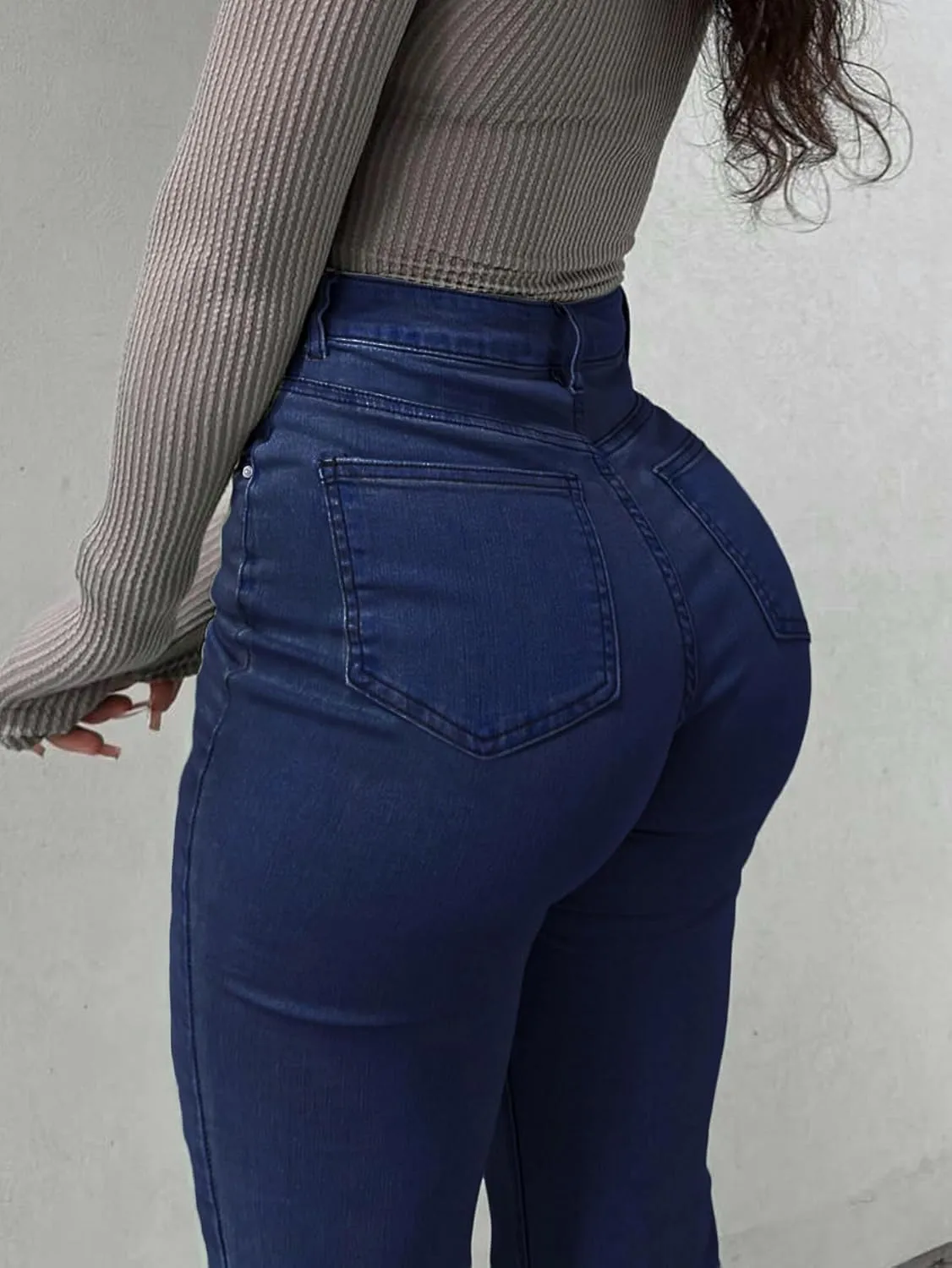 Women's Flare Bell Bottom Jeans High Waisted Wide Leg Bootcut Jeans Stretchy Denim Pants Y2k Streetwear Jeans Women