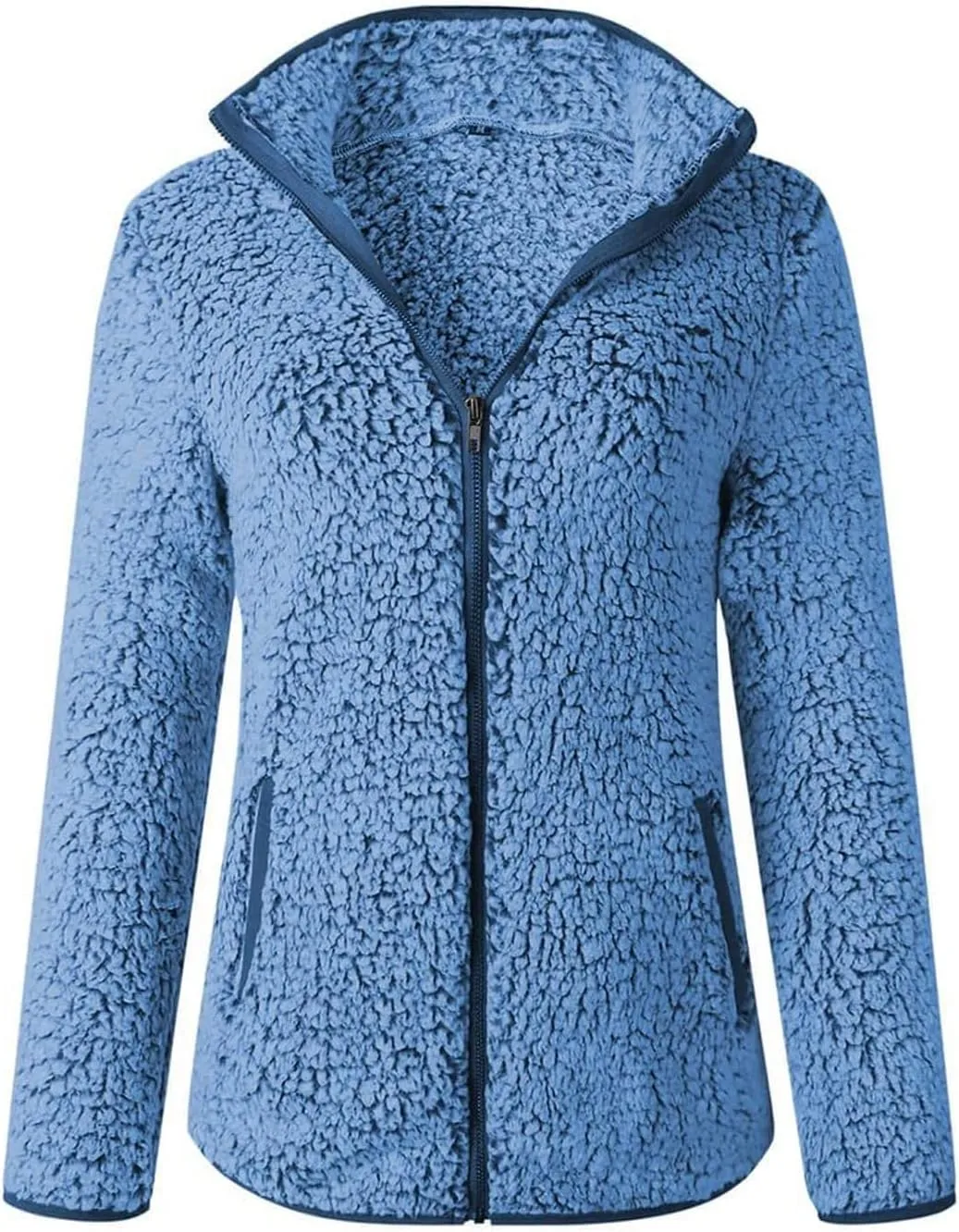 Womens Fuzzy Fleece Lined Jacket Flannel Shirts Cardigan Long Sleeve Zipper Coats Outerwear 2024 Fall Outfits