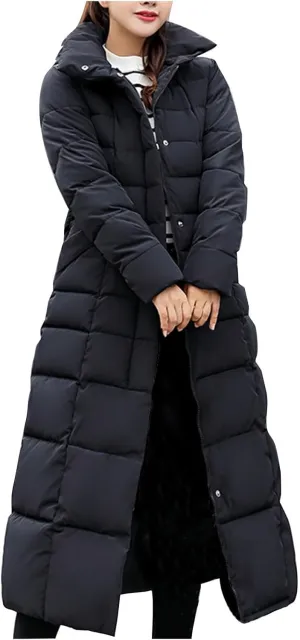 Women's Hooded Puffer Down Coat Long Winter Jacket with Hood Quilted Jacket Ladies Coats Womens Winter