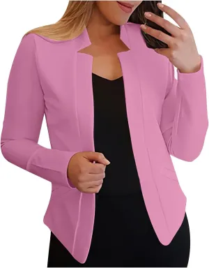 Womens Interview Clothing Fitted Cropped Blazer Solid Color Shorts Blazer Outfit Outerwear Blazer Formal Jackets